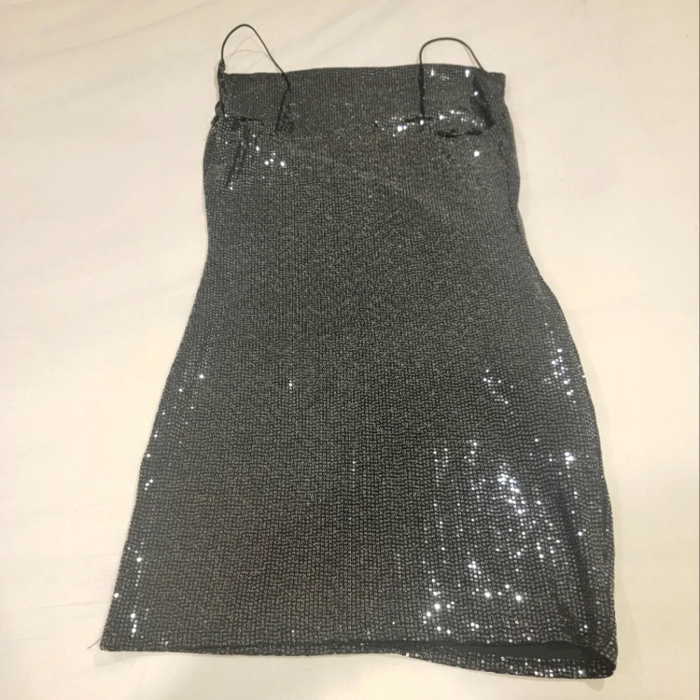 Garage-Party Glitter Midi Black Dress-Size USA Medium - Picture 4 of 5